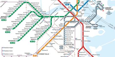 Kartta Boston metro