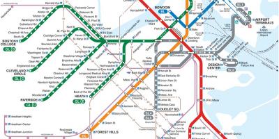 T-juna-Boston kartta