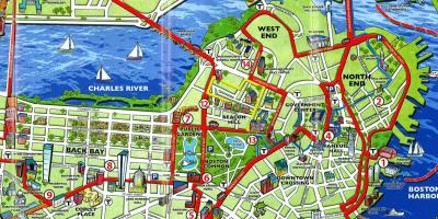 Turisti kartta Boston