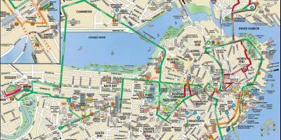 Boston trolley tours kartta