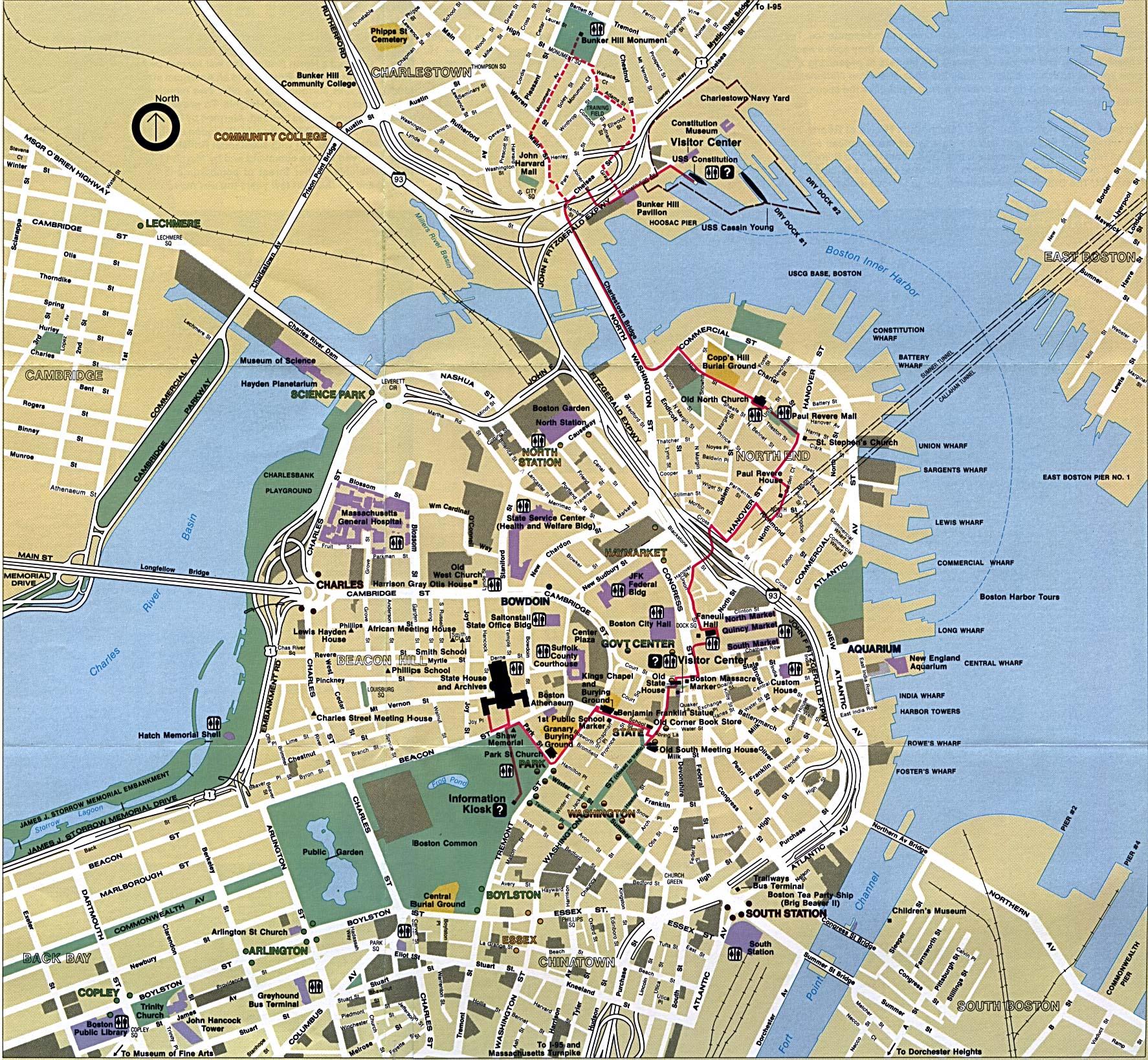 Esitellä 71+ imagen bostonin kartta
