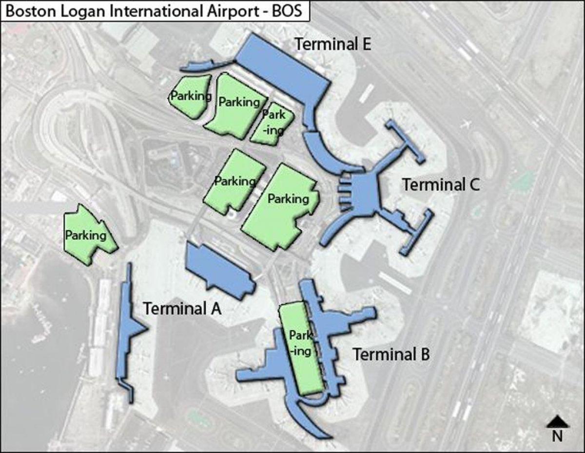kartta Boston Logan airport