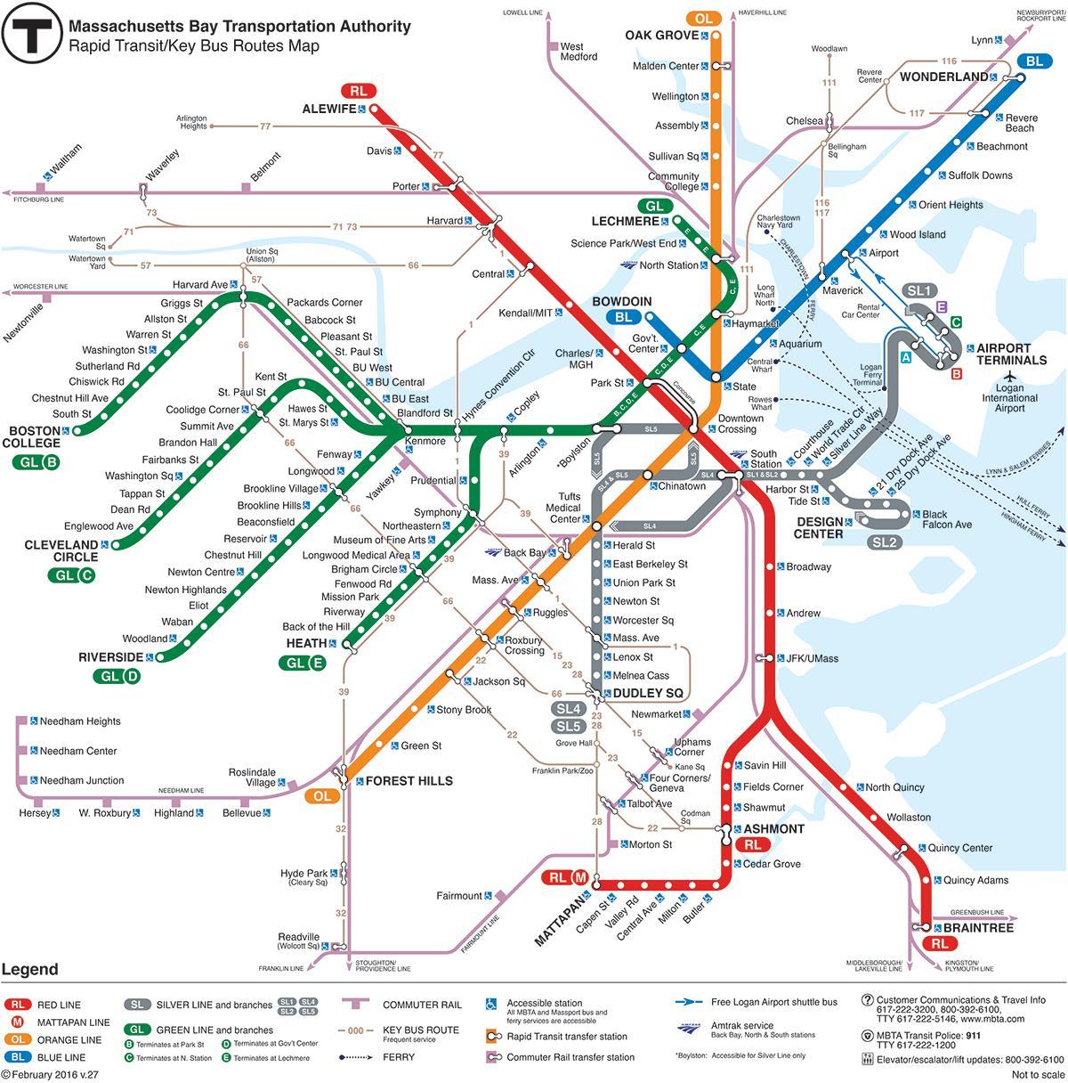 Boston metro-alueen kartta