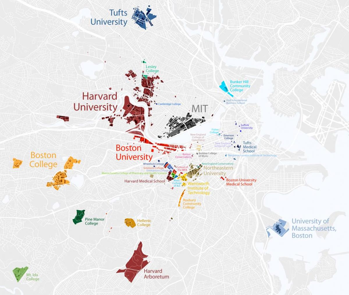 kartta Bostonin yliopisto