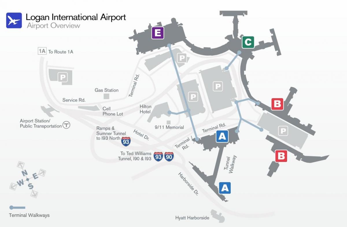 kartta Logan lentokenttä terminaali b