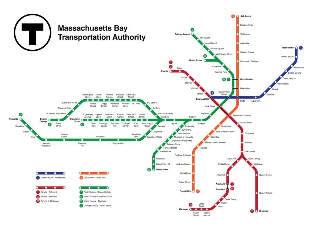 metro Boston kartta