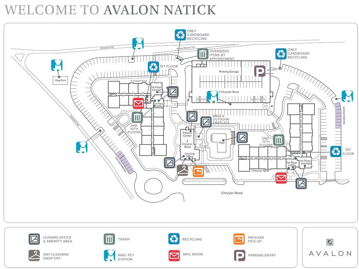 kartta Natick Mall