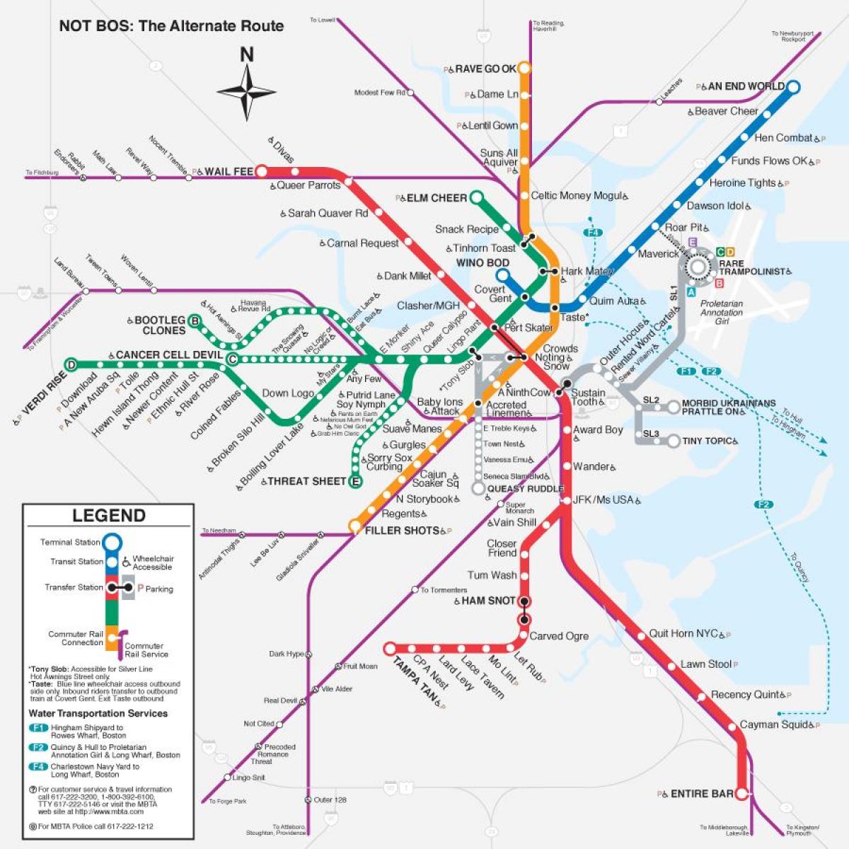 kartta t-kartta Boston