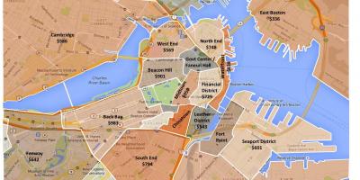 Bostonin kaupungin kaavoitus kartta