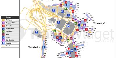 Logan lentokenttä terminaali kartta