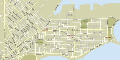 Kartta south Boston