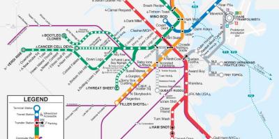 Kartta t-kartta Boston